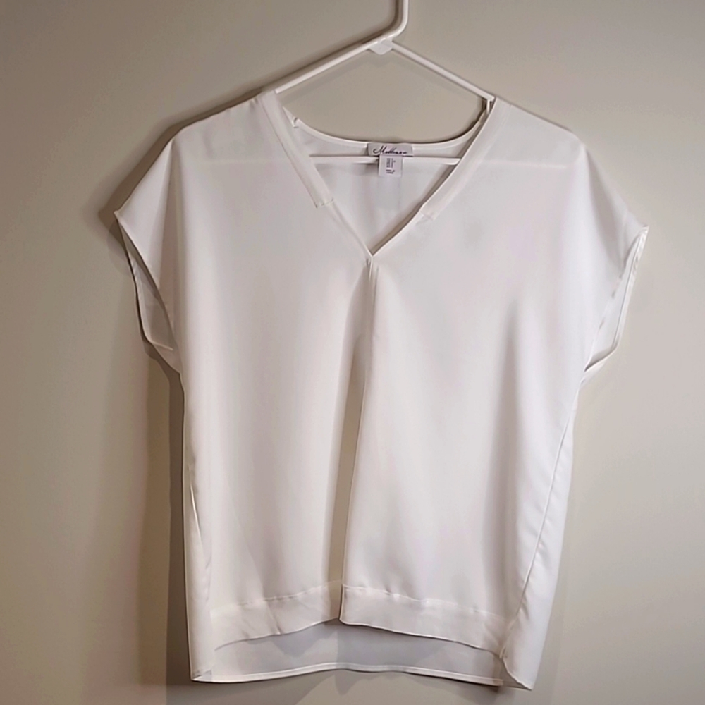 Cap Sleeve Blouse /Ribbon detail